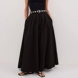 Dissh Australia Black Conagh Poplin High Rise Maxi/Medium Skirt! Size US 2